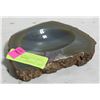 Image 1 : GEODE AGATE SOAP DISH ASHTRAY 1 1/4" X 4 1/2" X