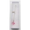 Image 1 : PINK CRYSTAL CROSS NECKLACE 16"