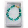 Image 1 : GREEN CRYSTAL BRACELET 7" EXTENDS TO 9"