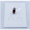 Image 1 : #235-UNHEATED GARNET & CZ  PENDANT