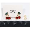 Image 1 : NEW CHERRY RHINESTONE EARRINGS POST MARKED 926