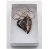 Image 1 : HEART GEMSTONE NECKLACE 18"