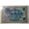 Image 1 : 10) GERMAN 1909 (PRE WWI) 100 MARK BANKNOTE