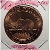 Image 1 : 12) ONE OUNCE .999 PURE COPPER ROUND WITH THE