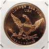 Image 2 : 12) ONE OUNCE .999 PURE COPPER ROUND WITH THE
