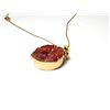 Image 2 : 21) NATURAL ROUGH RED DRUZY PENDANT ON 18"