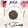 Image 1 : 15) NEWFOUNDLAND 1940C NICKLE, 92.5% SILVER
