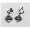 Image 1 : VINTAGE SOLID SILVER CURLING EARRINGS