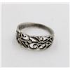 Image 1 : ORNATE LEAVES SILVER RING SIZE 7