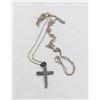 Image 1 : STERLING SILVER CROSS NECKLACE 20"