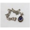 Image 1 : BLUE QUARTZ SILVER PENDANT & NECKLACE 19"