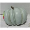 Image 1 : TEAL CERAMIC PUMPKIN DISPLAY