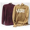 Image 1 : 2 VANS MEDIUM HOODIES MAROON AND GOLD -