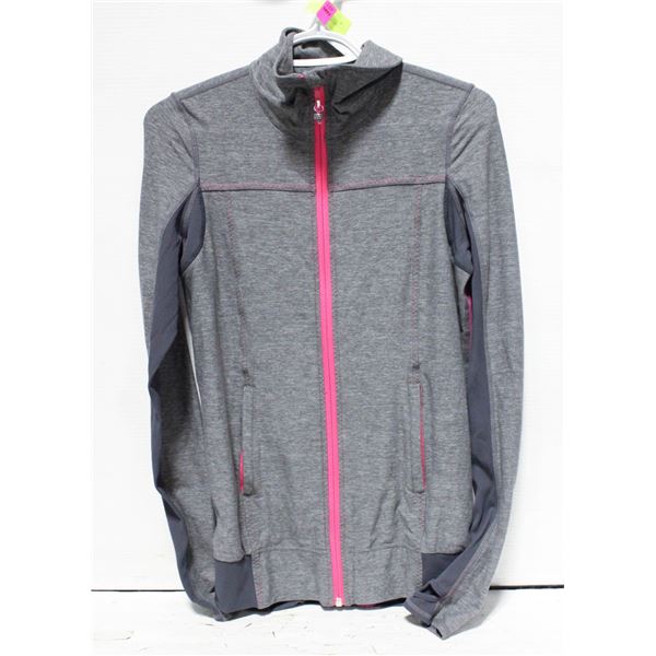LADIES M LULU LEMON GREY/PINK ZIPPER JACKET