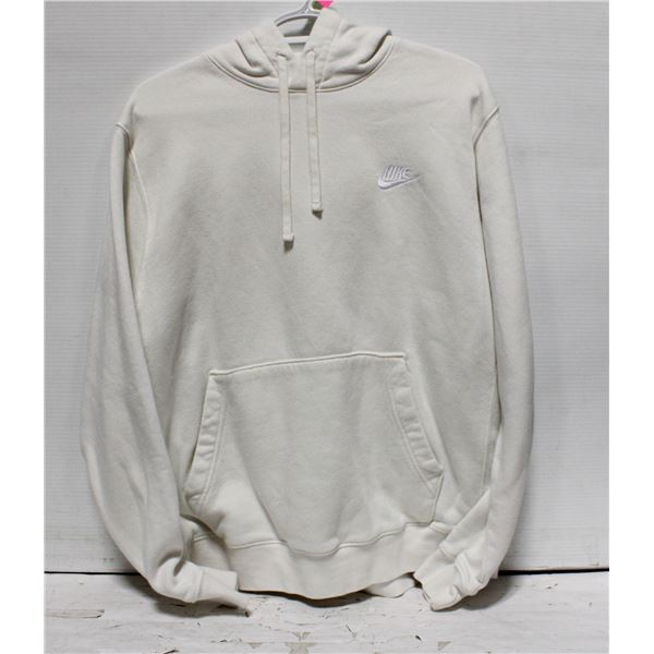 MENS WHITE NIKE HOODIE LARGE