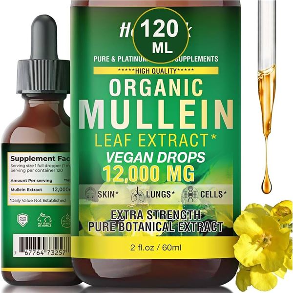 NEW 30L HEALPARK ORGANIC MULLEIN BOTANICAL EXTRACT