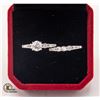 Image 1 : #1444-2 PIECE WEDDING SET WITH 0.80 CT