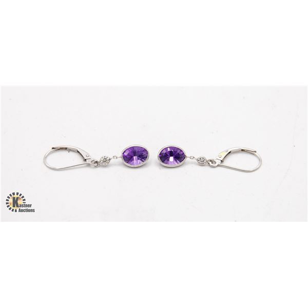 14CT YELLOW GOLD NATURAL AMETHYST & DIAMOND