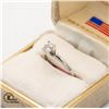 Image 2 : 14CT WHITE GOLD DIAMOND SOLITAIRE, WITH COA