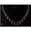 Image 1 : 10CT WHITE GOLD NATURAL RUBY NECKLACE WITH COA
