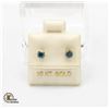 Image 1 : 14CT YELLOW GOLD NATURAL BLUE DIAMOND EARRINGS