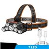 Image 1 : 7 LED RECHARGEABLE HEADLAMP: 4 MODES, WATERPROOF