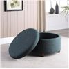 Image 1 : NEW HOMEPOP K8564 ROUND STORAGE OTTOMAN
