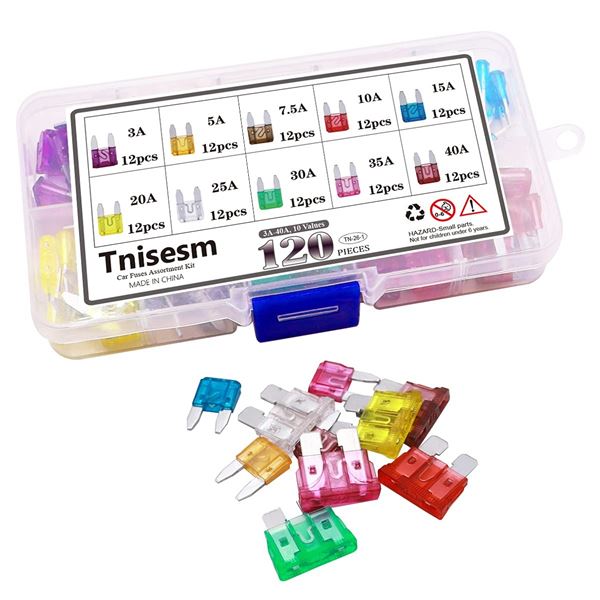 NEW TNISESM 120 PIECES CAR BLADE FUSES ASSORTMENT