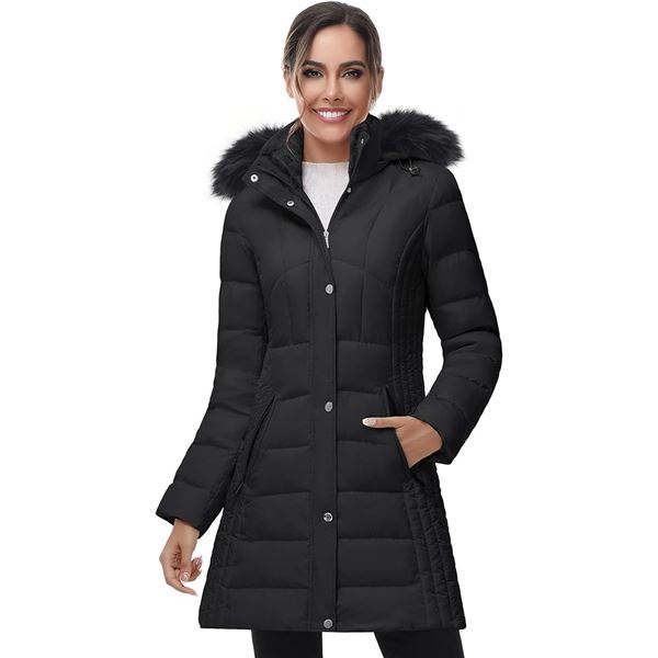 NEW SLOWDOWN XXL WOMENS BLACK JACKET WITH FUR