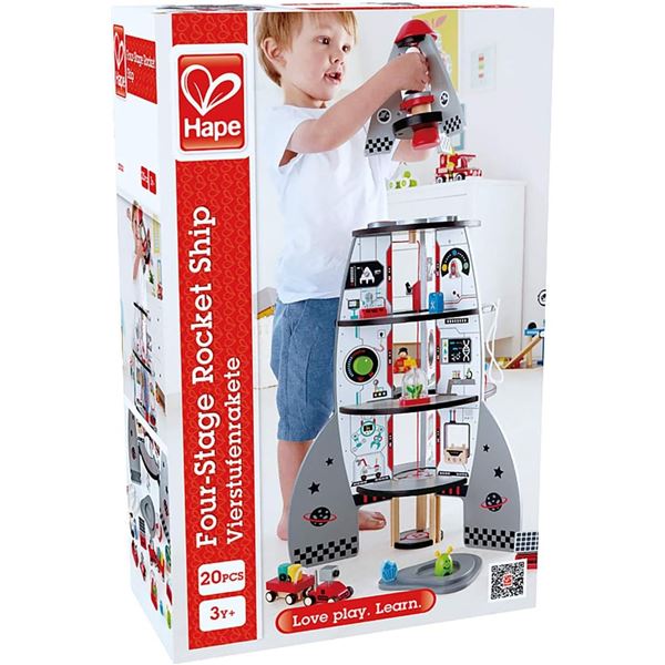 NEW HAPE FOUR STAGE WOODEN ROCKET SHIP