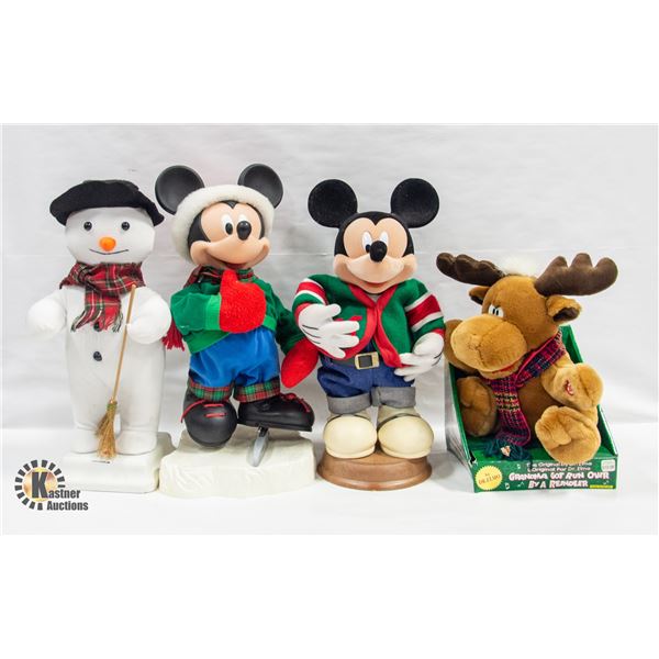DISNEY MICKEY MOUSE & ASSORTED ANIMATED CHRISTMAS