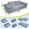 Image 2 : BRAND NEW DREAMANIA 7PCS KIDS PLAY COUCH - GREY