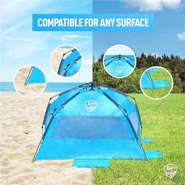 NEW TECH SHARK XL POP UP BEACH TENT