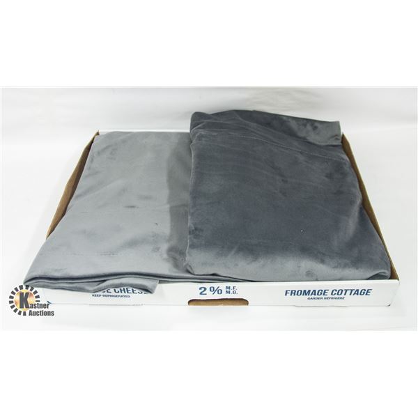 PAIR OF NEW GREY DRAIPERY PANELS