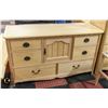 Image 1 : BAILIFF SEIZURE- 7 DRAWER BLONDE WOOD DRESSER