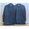 Image 1 : 2 NEW LONG SLEEVE DENIM SHIRT BUTTON UP LARGE
