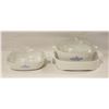 Image 1 : CORNINGWARE CORN FLOWER CASSEROLE DISHES 5PCS