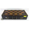 Image 1 : ASIAN VINTAGE CHESS SET IN WOOD CHEST X-LARGE
