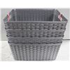 Image 1 : BAILIFF SEIZURE- SET OF FOUR 18LTR RATTAN STORAGE