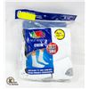 Image 1 : WHITE CREW SOCKS 6-12 SIZE 6-PACK FRUIT OF LOOM