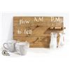 Image 1 : WOODEN DRINK HOLDER"HOW AM PM TO TELL TIME..."