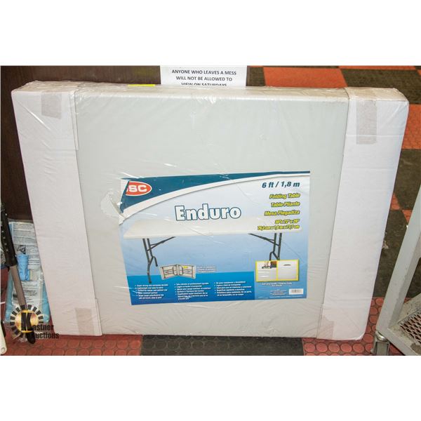 BAILIFF SEIZURE- ENDURO 6FT FOLDING TABLE
