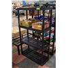 Image 1 : BAILIFF SEIZURE- BLACK 4 TIER UTILITY SHELF
