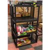 Image 1 : BAILIFF SEIZURE- BLACK 4 TIER UTILITY SHELF