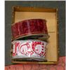Image 1 : CHRISTMAS RIBBON WIRED EDGE 45/50YD 2PCS NEW