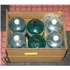 Image 1 : LOT OF 6 MINI GREEN PROPANE TANKS