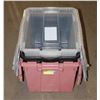 Image 1 : LOT OF 3 PUZZLE CLOSING STORAGE BINS, 68L