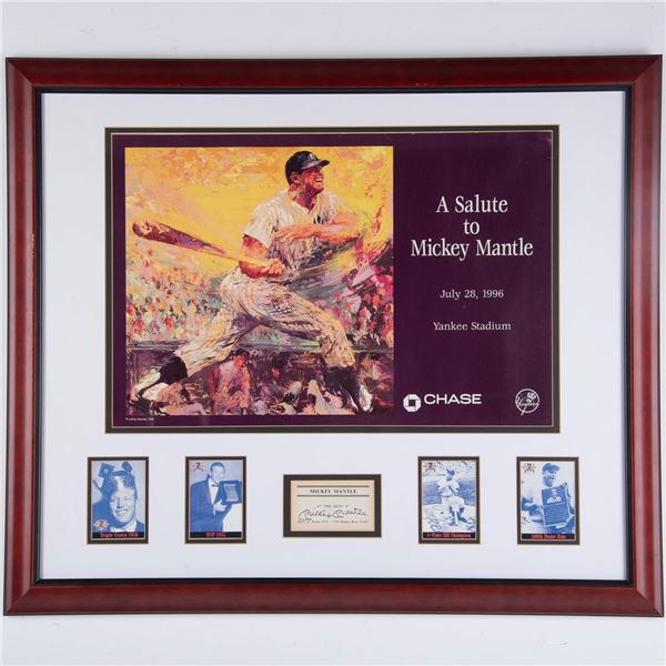 Salute to Mickey Mantle, Framed Collectible with Autograph