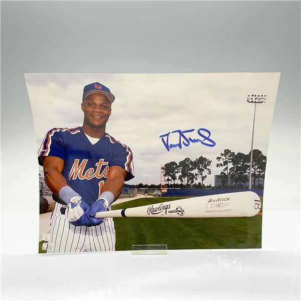 Darryl Strawberry Autographed Photograph Mets Uniform