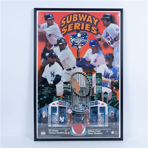 2000 Subway Series World Series Poster Framed